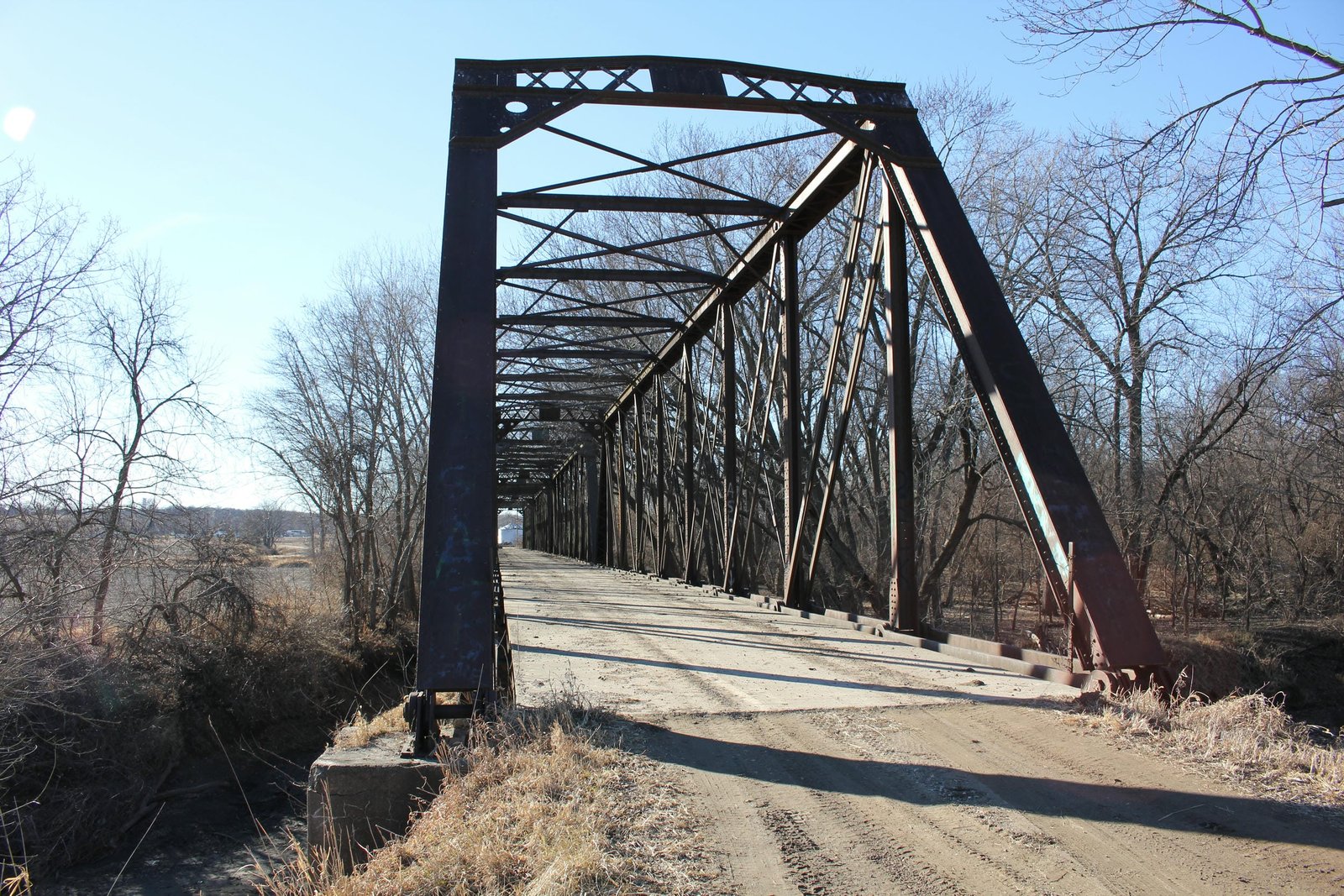 Looking west